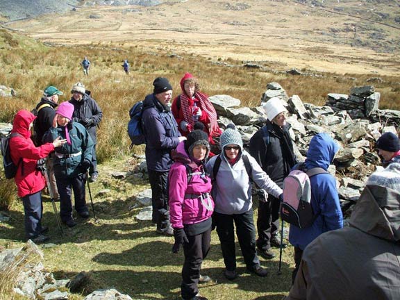 3.Llyn Cwm Ystradllyn
04/04/13. Stopping by the old village in Cwm Ystradllyn called Trforys, waiting for some to catch up.. Photo: Dafydd Williams.
Keywords: Apr13 Thursday Alan Edwards Beryl Davies