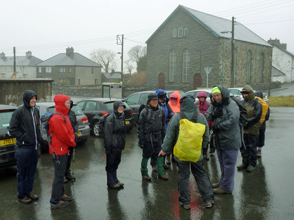 1.Garndolbenmaen
14/04/13. The briefing in the car park. Who is for a walk?
Keywords: Apr13 Tecwyn Williams Ann Nick White