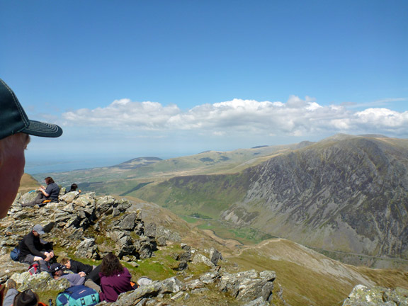5.Nant Peris, Glyders, Y Garn, Foel Goch
26/05/13. A the top of Y Garn looking over Nant Ffrancon. Just Foel Goch to go.
Keywords: May13 Sunday Hugh Evans