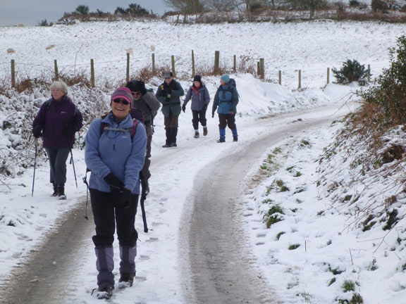 4.Llanbedrog to Nefyn
Our leader steers a safe path in the centre of the lane.
Keywords: Jan13 Sunday Judith Thomas