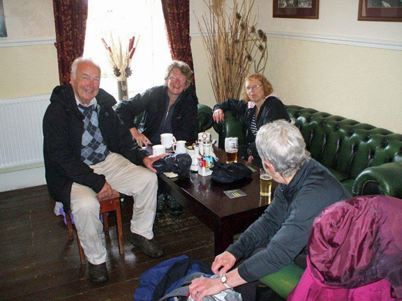 5.Anglesey Coastal Path Cemaes to Bull Bay & Llugwy
12/05/13. The C walkers celebrate the end of the walk. Photo: Dafydd Williams.
Keywords: May13 Sunday Noel Davey Paul Jenkins