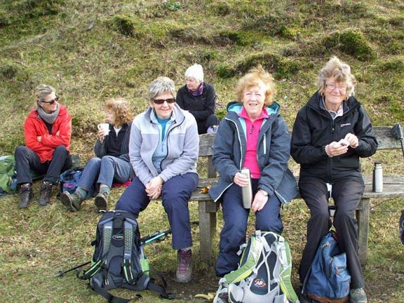 2.Llynau Crafnant, Glangors & Geirionydd.
03/03/13. Lunching on the banks of Glan Gors Lake! Photo: Dafydd Williams.
Keywords: Mar13 Sunday Ian Spencer