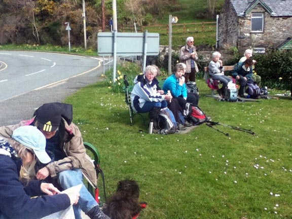2.Penrhyndeudraeth
18/04/13. Alongside the Ffestiniog Railway level crossing on the road from Upper Penrhyndeudraeth to Llanfrothen.Photo: R.L.Taylor.
Keywords: Apr13 Thursday Kath Mair