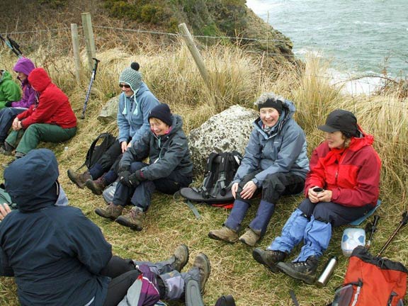 3.Coastal path: Machroes-Porth Neigwl
21/03/13. On an 8.26mile walk you need your energy. Photo: Dafydd Williams.
Keywords: Mar13 Thursday Paul Jenkins Gosia Israelowiz