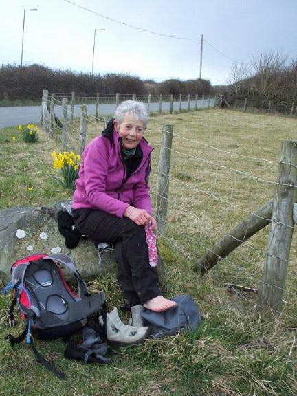 6.Tonfanau
17/03/13. The feet breath a sigh of relief. Its all over. Just the car drive home. Photo: Dafydd Williams.
Keywords: Mar13 Sunday Judith Thomas