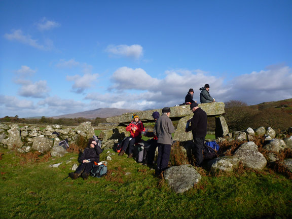 2.Criccieth Hinterland
22/12/13. Just over an hour and a half of walking and a tea break is needed. A chance to inspect a cromlech which is close to Ystumcedig-Isaf farm.
Keywords: Dec13 Sunday Dafydd Williams