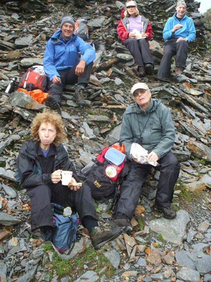 3.Garndolbenmaen Circular
27/10/13. Most of the rest of the party at lunch. Some of those in this photograph were not originally in it. Photo: Dafydd Williams.
Keywords: Oct13 Sunday Tecwyn Williams