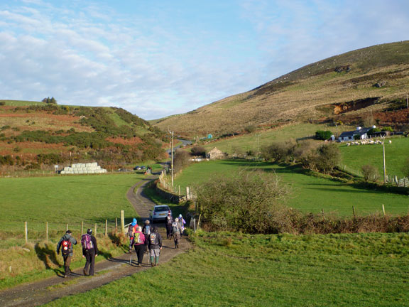 2.Pystyll & Moel Gwynus 
8/12/13. Leaving Llwynffynnon and the horse and making towards Gwynus.
Keywords: Dec13 Sunday Catrin Williams