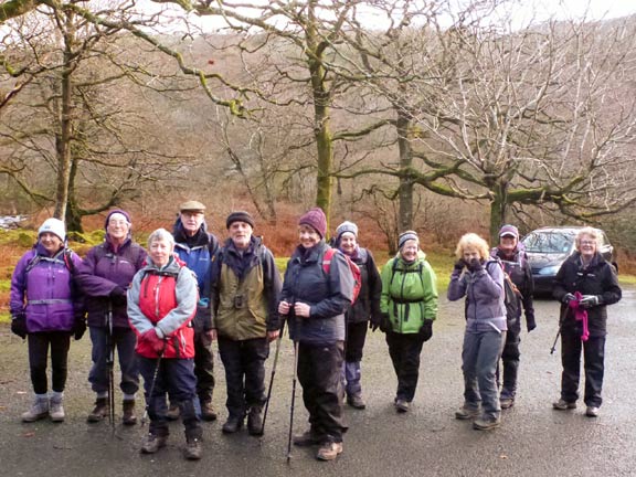 1.Carreg Fawr - Cwm Buchan
7/12/14. Starting at the car park opposite Coed Gerddi bluog.
Keywords: Dec14 Sunday Tecwyn Williams