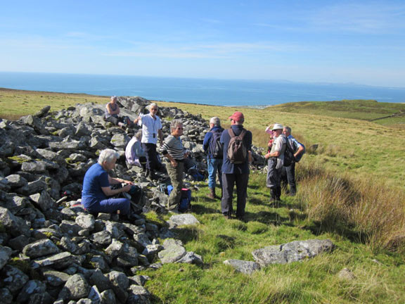 2.Egryn Circular
2/10/14. Visiting the Neolithic twin burial chambers of Carneddau Hengwm. Photo: Tecwyn Williams.
Keywords: Oct14 Thursday Dafydd Williams