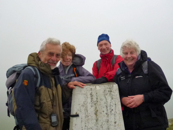 5.Mynydd Nefyn, Garn Boduan & Garn Fadryn
26/10/14. Carn Fadryn summit. The party split up so that one group could experience climbing Carn Fadryn in a gale.
Keywords: Oct14 Sunday Roy Milnes