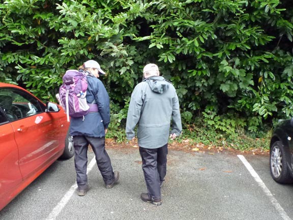 1.Mynydd Cribau
3/8/14. Limbering up in the Pony-y-Pair car park at the start. You put your right leg in .....
Keywords: Aug14 Sunday Hugh Evans