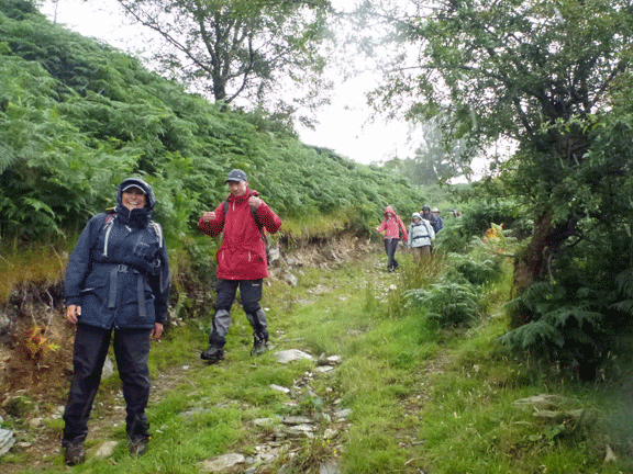 3.Mynydd Cribau
3/8/14. Approaching the Roman road, Sarn Helen and the  ‘forgotten village’ of Rhiwddolion’ 
Keywords: Aug14 Sunday Hugh Evans