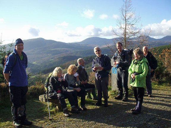 4.Volcano Trail - Coed-y-Brenin
23/11/14.  Is this our lunch spot? Unfortunately no. Another10 minutes to lunch at the top of Moel Hafodowen. Photo: Dafydd Williams.
Keywords: Nov14 Sunday Noel Davey