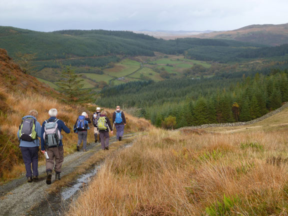 2.Coed y Brenin
25/10/15. Making our way along Bwlch Goriwared. Near time for morning coffee.
