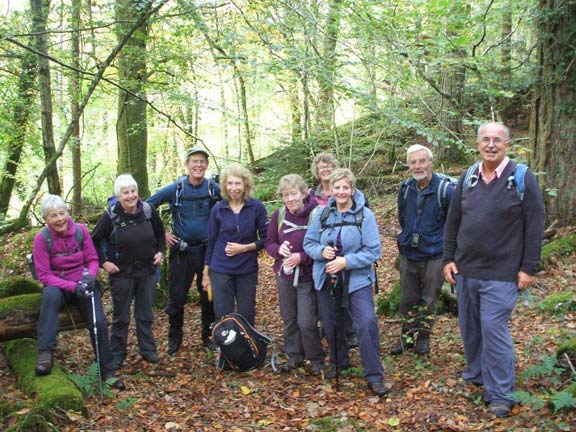 7.Coed y Brenin
25/10/15. A brief rest at the top of the last climb. Now it is down hill to Llanfachreth. Photo: Dafydd H Williams.
Keywords: Oct15 Sunday Nick White