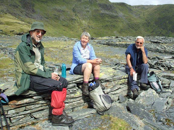 5.Cnicht (plus Moelwynion)
16/8/15. Lunch at Rhosydd Quarry. Photo: Dafydd Williams.
Keywords: Aug15 Sunday Roy Milnes