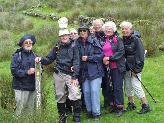 5.Cwm Croesor
19/7/15. The group squashes together to get in the photograph. Photo: ? Camera: Dafydd Williams.
Keywords: Jul15 Sunday Nick White