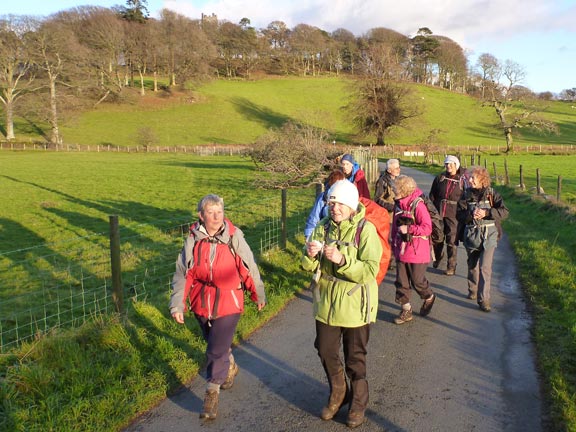 6.Cwm Pennant
22/11/15. Close to Lodge Bridge the crossing over Afon Dwyfor. Twr Bryncir in the background. Not far to go.
Keywords: Nov15 Sunday Kath Mair