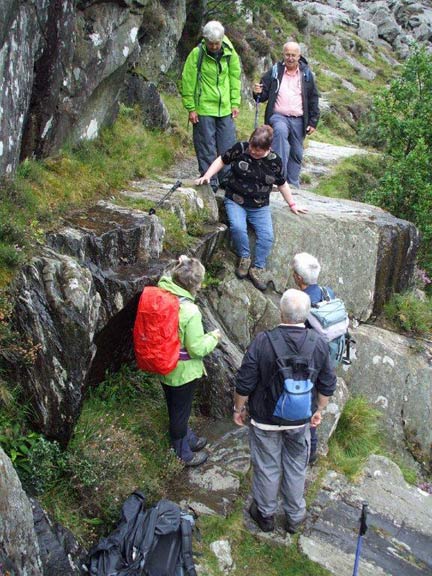 4.Llyn Ogwen
20/8/15. The occasional obstruction. Photo: Dafydd Williams
Keywords: Aug15 Thursday Kath Mair