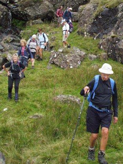 4.Around Moel Hebog
30/8/15. A river crossing is imminent . Photo: Dafydd Williams
Keywords: Aug15 Sunday Dafydd Williams