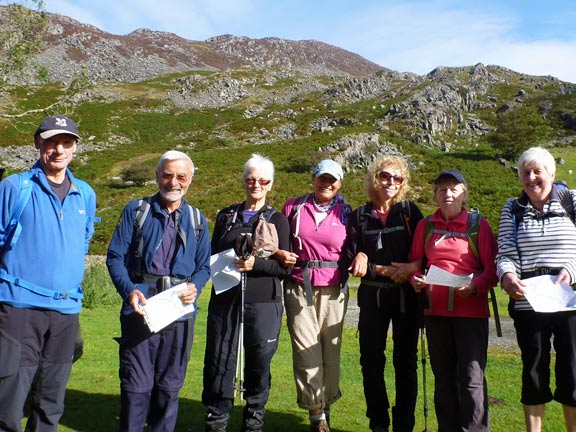 1.Rhinog Fawr
13/9/15. All are ready for off at the car park at Cwm Buchan. The conditions seem ideal.
Keywords: Sep15 Sunday Noel Davey