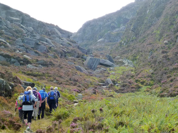2.Rhinog Fawr
13/9/15. On our way up the Roman Steps. the top of the pass can be seen in the distance.
Keywords: Sep15 Sunday Noel Davey