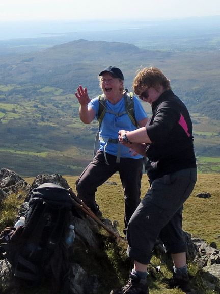 2.Beddgelert Three Peaks
27/9/15. Things are getting too much for some. Lunchtime activities on Moel yr Ogof looking down into Cwm Pennant. Photo: Roy Milnes.
Keywords: Sep15 Sunday Hugh Evans