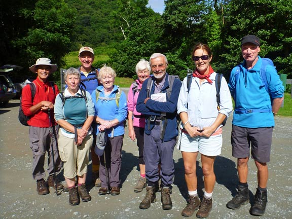 1.Carnedd Gwenllian via Drum
17/7/16.  Starting off from the car park near Bont Newydd.
Keywords: Jul16 Sunday Roy Milnes