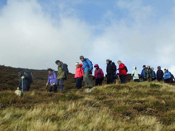 1.Garnfadryn
10/11/16. Descending the steep path down from the summit of Garnfadryn. Photo: Dafydd Williams.
Keywords: Nov16 Thursday Miriam Heald