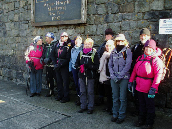 4.Maentwrog-Llyn Trawsfynydd
4/12/16. The B walkers get to the dam after lunch. Photo: Dafydd Williams.
Keywords: Dec16 Sunday Hugh Evans Dafydd Williams