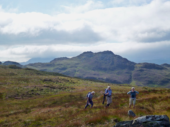 6.Moel Druman.
28/8/16. Approaching Yr Arddu from the SW. Moel Meirch and Cerrig Cochion in the background with Snowdon behind.
Keywords: Aug16 Sunday Hugh Evans