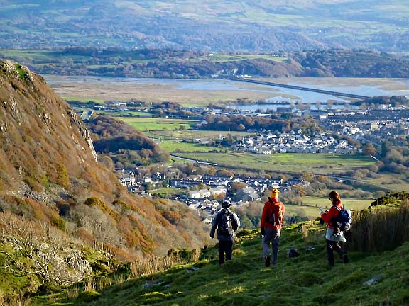 7.Mynydd Gorllwyn
04/11/16. Looking down at Tremadog 
Keywords: Nov16 Sunday Tecwyn Williams