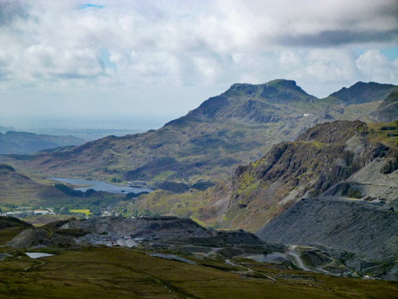 4.Moel Penamnen
25/9/16. Looking SW  from the base of Moel Penamnen. over Blaenau Ffrestiniog with Moelwyn Fach  and Craigysgafn in the background.
Keywords: Sep16 Sunday Dafydd Williams