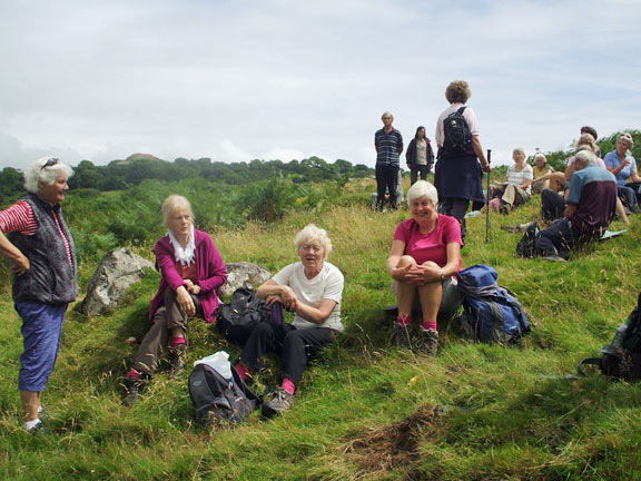 6.Ardal Pwllheli
21/7/16.  Lunch close to Ffynnon Felin BachPhoto: Dafydd Williams.
Keywords: Jul16 Thursday Miriam Heald Megan Mentzoni