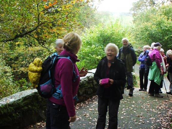 1.Afon Ysgethin / Burial Chambers
27/10/16. Walk from Talybont. This is the ancient well known drover's bridge called Pont Fadog.  Photo: Dafydd Williams.
Keywords: Oct16 Thursday Fred Foskett