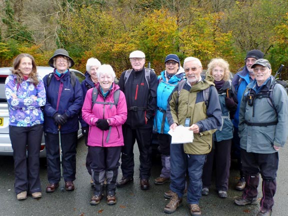 1.Coed y Brenin
5/11/17. Ready for off at Ganllwyd.
Keywords: Nov17 Sunday Noel Davey