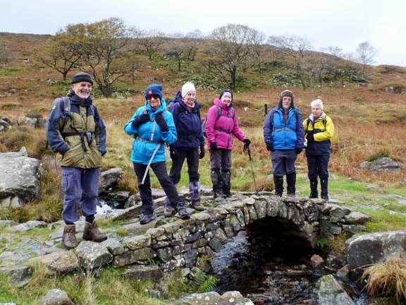 1.Nantcol-Bwlch y Drws Ardudwy, Cwm Bychan
22/10/17. Obviously a Roman Bridge. It's the Roman cement which gives it away! Just over half a mile from our start at the car park at Cwm Bychan.
Keywords: Oct17 Sunday Hugh Evans