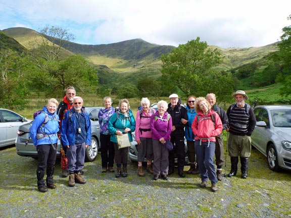 1.Cwm Pennant
30/7/17. Our start at the car park at the end of Cwm Pennant.
Keywords: Jul17 Sunday Kath Mair