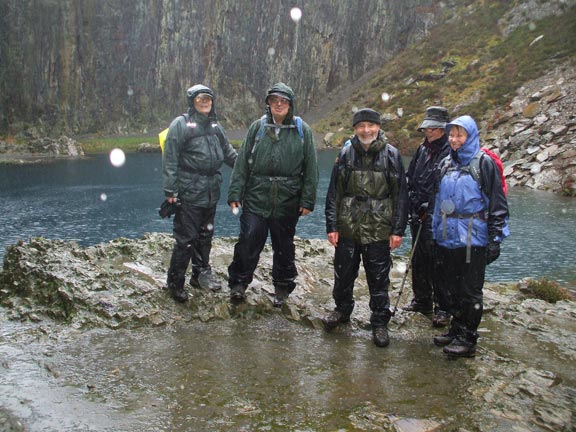1 Friog Blue Lake & Arthog Waterfalls.
17/12/17. After battling through wind and torrential rain we arrive at Friog Blue lake. This one was the only one taken on the walk. For some reason we are the only ones there. Photo: Dafydd Williams.
Keywords: Dec17 Sunday Dafydd Williams