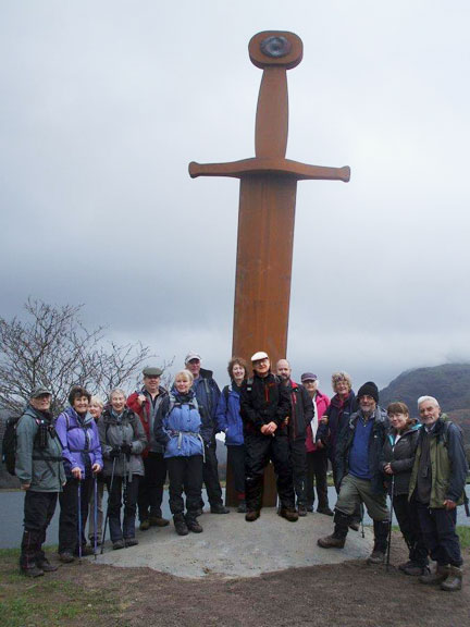 7.Llanberis Waterfall
21/12/17. The 20ft high  sword  sculpture 'Llafn y Cewri'.  (Blade of the Giants). Photo: Dafydd Williams.
Keywords: Dec17 Thursday Tecwyn Williams