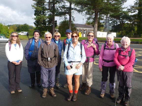 1.Round Llyn Tegid/Bala
8/10/17.  Starting off from the car park near Pont y Bala.
Keywords: Oct17 Sunday Heather Stanton