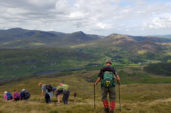 6.Moel Siabod
13/8/17. Leaving the summit. Photo: Judith Thomas.
Keywords: Aug17 Sunday Judith Thomas