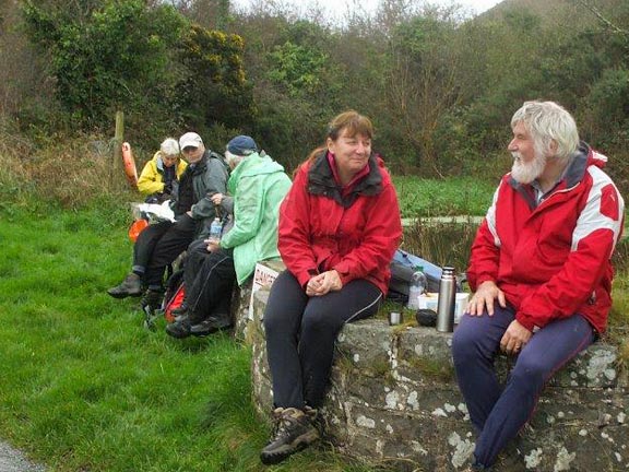 4.Nefyn-Y Gwylwyr-Pistyll
26/10/17. Lunch at the pilgrim church of St Beuno. Photo: Dafydd Williams.
Keywords: Oct17 Thursday Jean Norton Miriam Heald