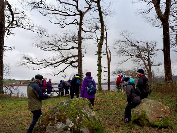 2.Tomen-y-Mur, Trawsfynydd
23/11/17. The ideal spot for lunch. Our primative ancestoral skills enable each of us to select a safe seating position. A Photo: Judith Thomas.
Keywords: Nov17 Thursday Nick White