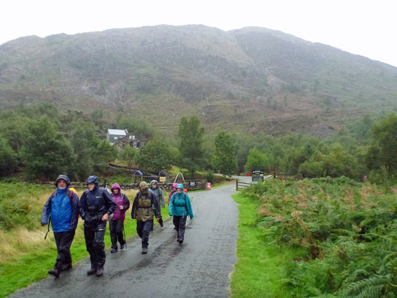 2.Beddgelert to Bethania
26/8/18.  Passing the Sygun Copper Mine with Mynydd Sygun in the background.
Keywords: Aug18 Sunday Dafydd Williams