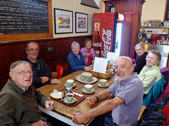 4.Beddgelert to Bethania
26/8/18. Caffi Gwynant our our outward destination. A chance to dry  out. Just over 3.5 miles have been walk with the same again on the way back.
Keywords: Aug18 Sunday Dafydd Williams