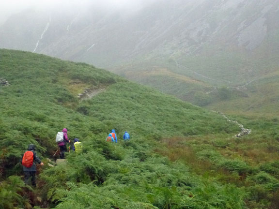 2.Cader Idris
9/9/18. On our way up the Minffordd path towards Llyn Cau. Low cloud ahead. 
Keywords: Sep18 Sunday Noel Davey