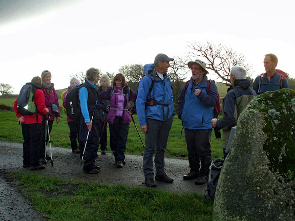 3.Criccieth Circular
2/12/18. We reach Braich y Saint where we stop for a morning panad. Some found something to sit on. Photo: Dafydd Williams.
Keywords: Dec18 Sunday Gwynfor Jones