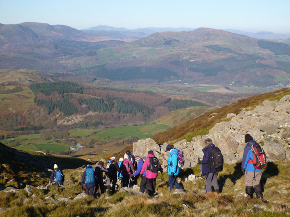 5.Cadair Idris foothills
18/11/18. Starting the descent from Llyn Cadair. Y Garn & the Rhinogs in the background.
Keywords: Nov18 Sunday Nick White